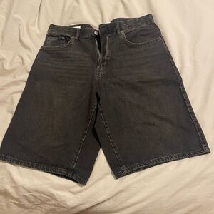 Zara Men's Black Denim Shorts
